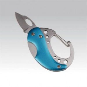 Карабин - мини-нож, синий, 2517